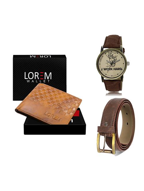 belt, wallet & watch gift combo - 19272847 - Very Small Image - 1