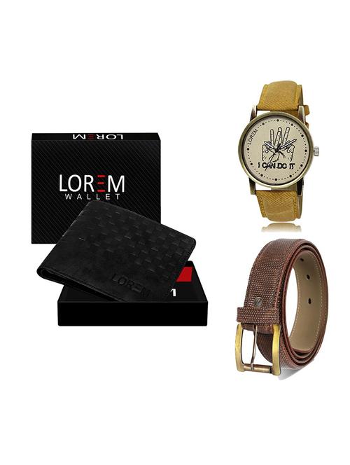 belt, wallet & watch gift combo - 19272894 - Very Small Image - 1