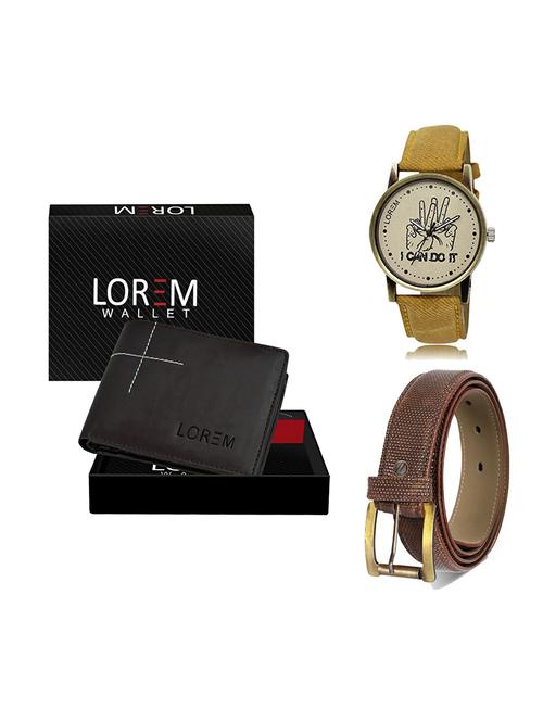 belt, wallet & watch gift combo - 19272896 - Very Small Image - 1