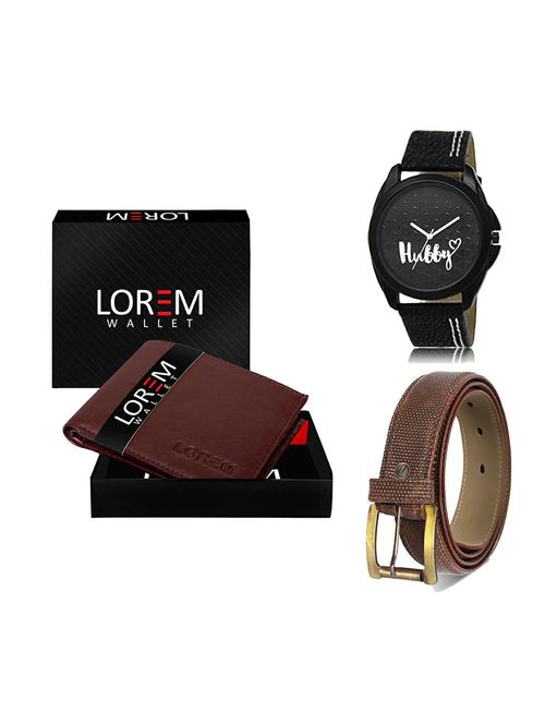 belt, wallet & watch gift combo - 19272914 - Very Small Image - 1