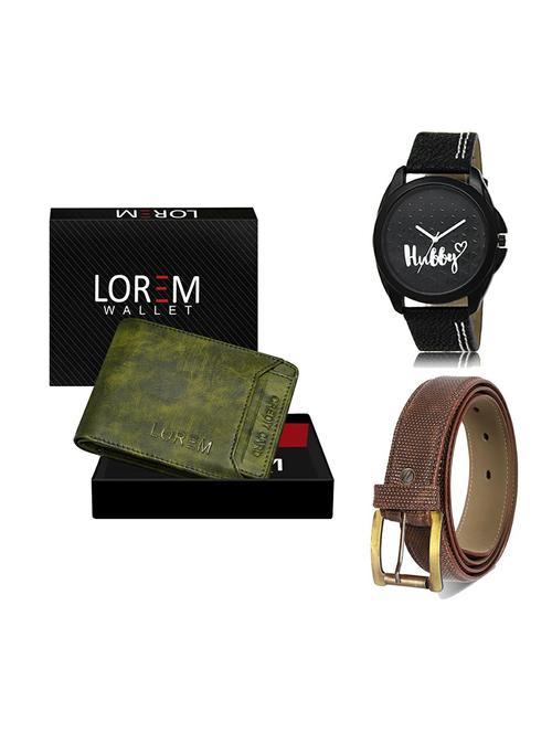 belt, wallet & watch gift combo - 19272927 - Very Small Image - 1