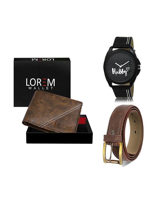 belt, wallet & watch gift combo - 19272932 - Very Small Image - 1