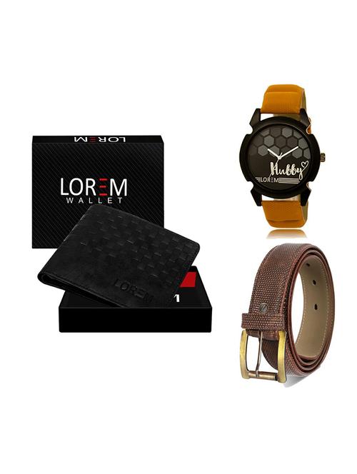 belt, wallet & watch gift combo - 19272984 - Very Small Image - 1