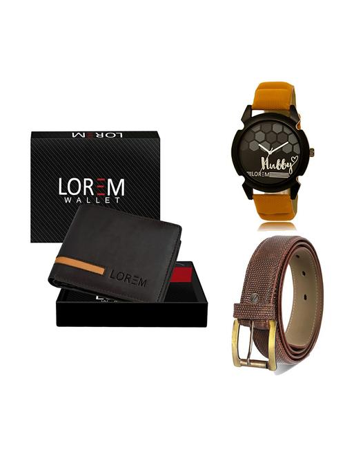 belt, wallet & watch gift combo - 19272988 - Very Small Image - 1