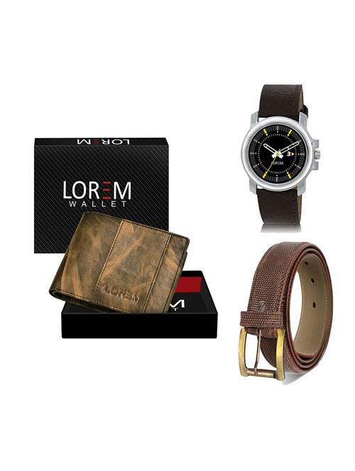belt, wallet & watch gift combo - 19273055 - Very Small Image - 1