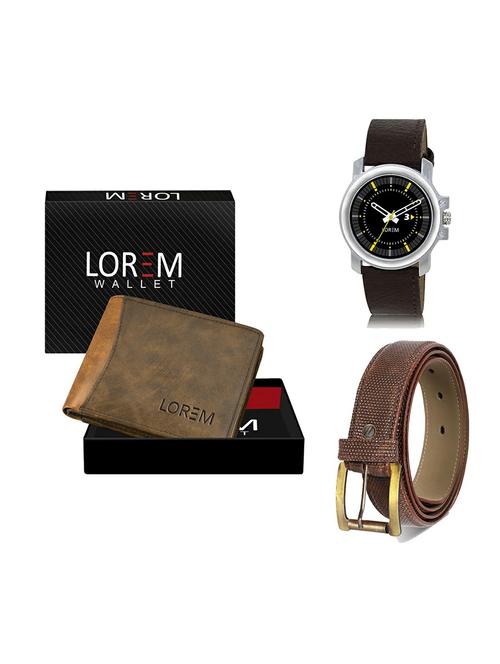 belt, wallet & watch gift combo - 19273061 - Very Small Image - 1