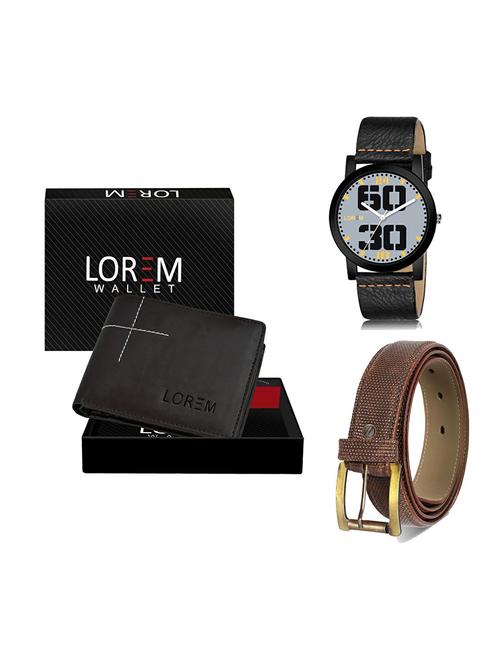 belt, wallet & watch gift combo - 19273121 - Very Small Image - 1