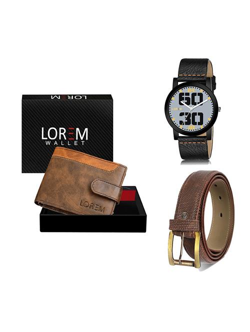 belt, wallet & watch gift combo - 19273124 - Very Small Image - 1