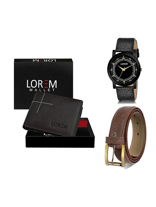 belt, wallet & watch gift combo - 19273166 - Very Small Image - 1
