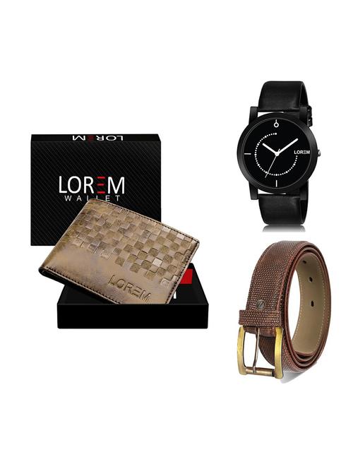 belt, wallet & watch gift combo - 19273206 - Very Small Image - 1