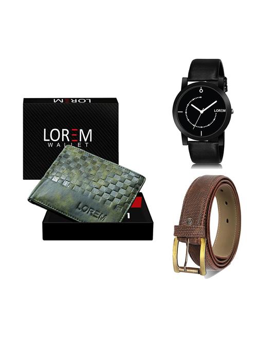 belt, wallet & watch gift combo - 19273208 - Very Small Image - 1