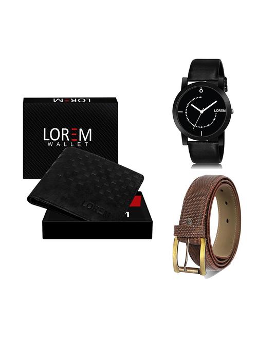 belt, wallet & watch gift combo - 19273209 - Very Small Image - 1