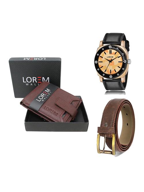 belt, wallet & watch gift combo - 19273224 - Very Small Image - 1