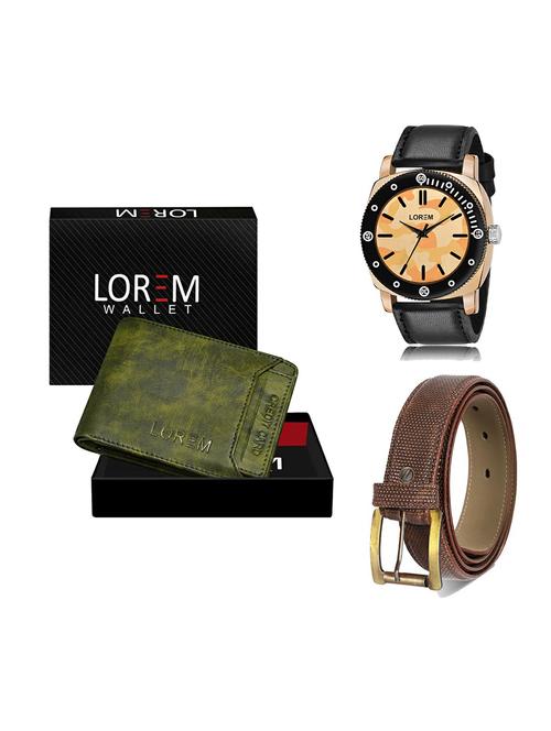 belt, wallet & watch gift combo - 19273242 - Very Small Image - 1