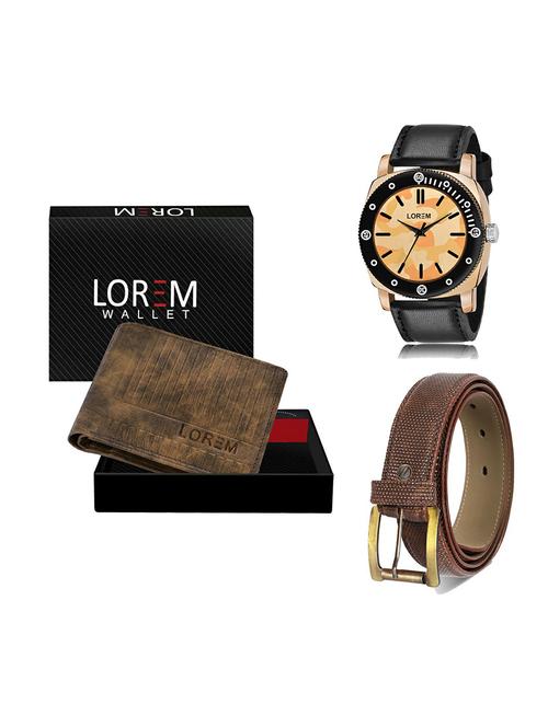 belt, wallet & watch gift combo - 19273243 - Very Small Image - 1