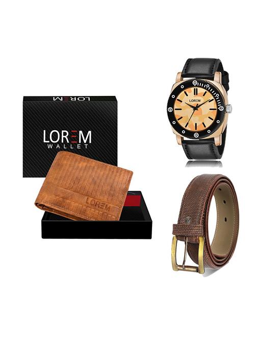 belt, wallet & watch gift combo - 19273244 - Very Small Image - 1