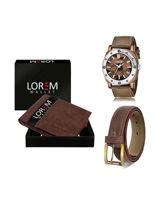 belt, wallet & watch gift combo - 19273272 - Very Small Image - 1