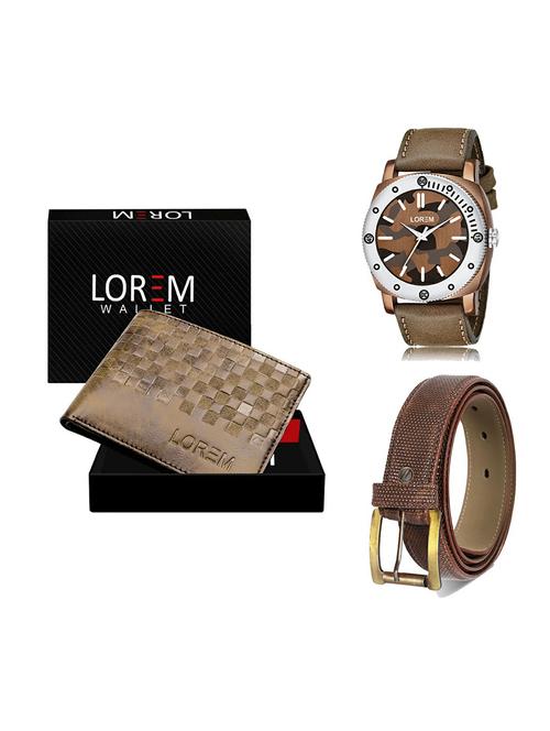 belt, wallet & watch gift combo - 19273296 - Very Small Image - 1