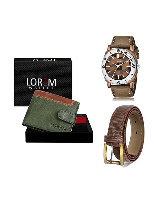 belt, wallet & watch gift combo - 19273306 - Very Small Image - 1