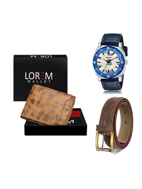 belt, wallet & watch gift combo - 19273326 - Very Small Image - 1