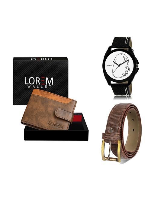 belt, wallet & watch gift combo - 19273394 - Very Small Image - 1