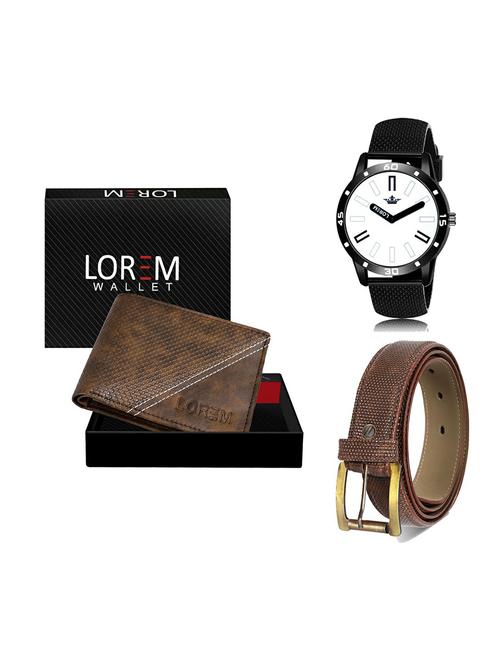 belt, wallet & watch gift combo - 19273472 - Very Small Image - 1