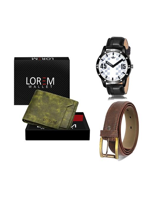 belt, wallet & watch gift combo - 19273501 - Very Small Image - 1