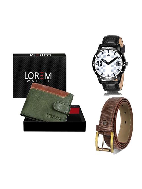belt, wallet & watch gift combo - 19273531 - Very Small Image - 1