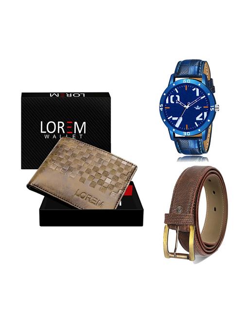 belt, wallet & watch gift combo - 19273566 - Very Small Image - 1