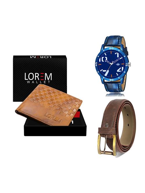belt, wallet & watch gift combo - 19273567 - Very Small Image - 1