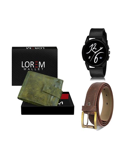 belt, wallet & watch gift combo - 19273642 - Very Small Image - 1