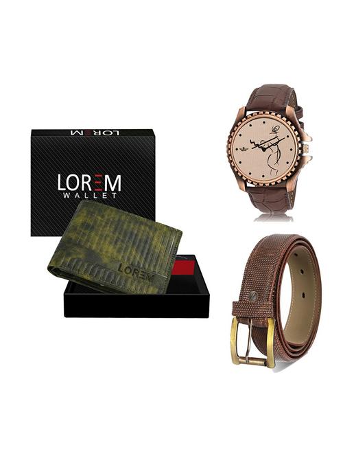 belt, wallet & watch gift combo - 19273830 - Very Small Image - 1