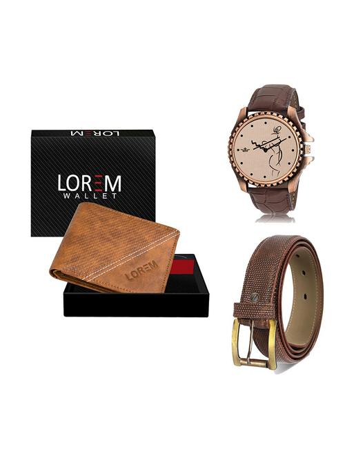 belt, wallet & watch gift combo - 19273833 - Very Small Image - 1