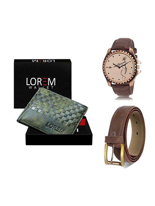 belt, wallet & watch gift combo - 19273838 - Very Small Image - 1