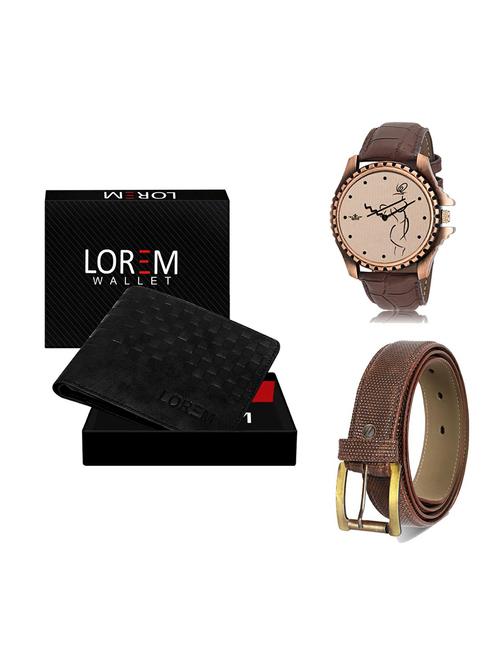 belt, wallet & watch gift combo - 19273839 - Very Small Image - 1