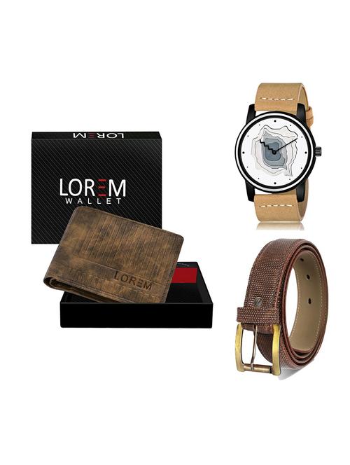 belt, wallet & watch gift combo - 19273963 - Very Small Image - 1