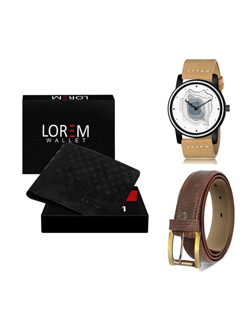 belt, wallet & watch gift combo - 19273974 - Very Small Image - 1