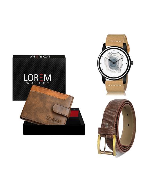 belt, wallet & watch gift combo - 19273979 - Very Small Image - 1
