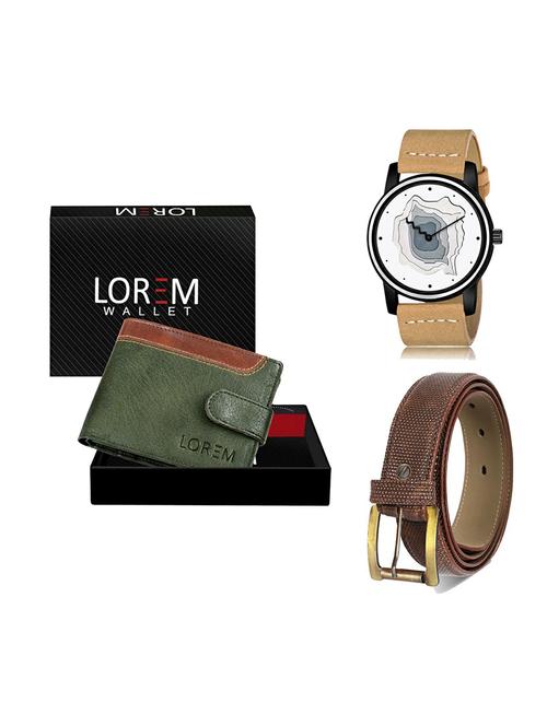 belt, wallet & watch gift combo - 19273981 - Very Small Image - 1