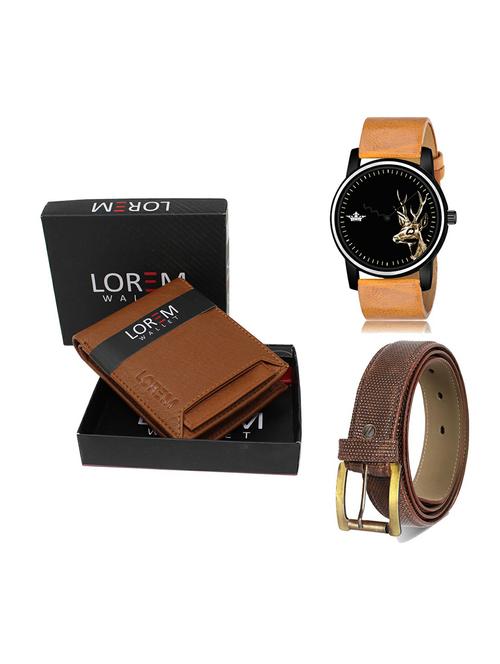 belt, wallet & watch gift combo - 19273984 - Very Small Image - 1