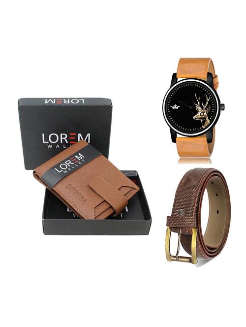 belt, wallet & watch gift combo - 19273990 - Very Small Image - 1
