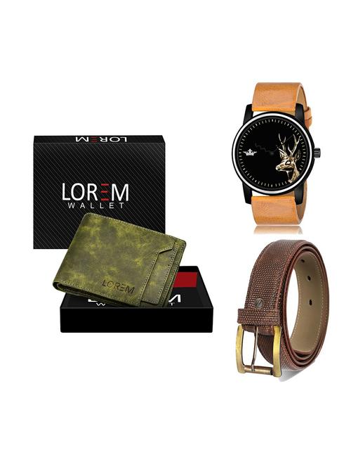belt, wallet & watch gift combo - 19273996 - Very Small Image - 1