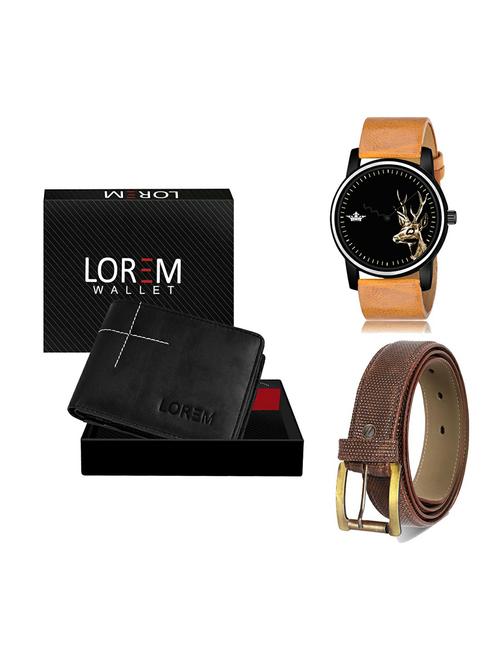 belt, wallet & watch gift combo - 19274020 - Very Small Image - 1
