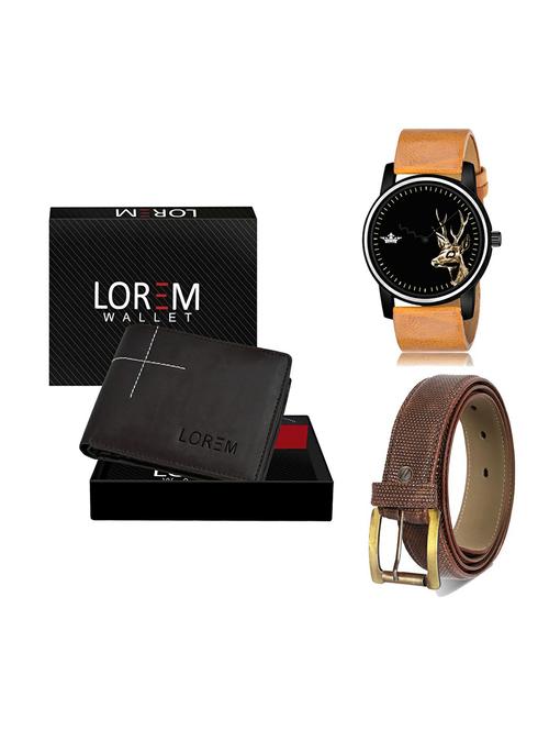 belt, wallet & watch gift combo - 19274021 - Very Small Image - 1