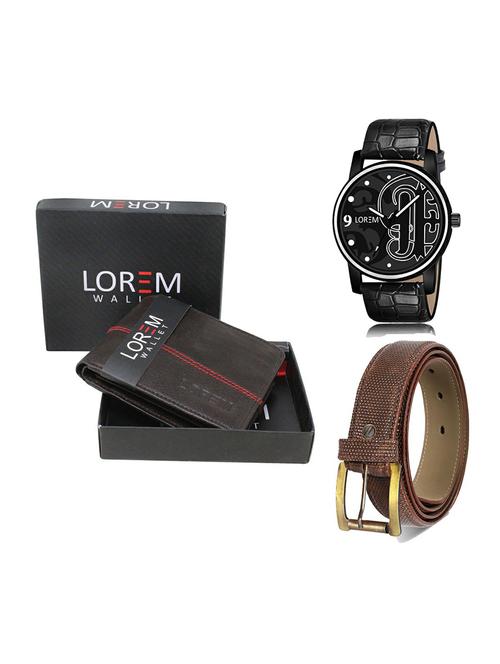 belt, wallet & watch gift combo - 19274032 - Very Small Image - 1