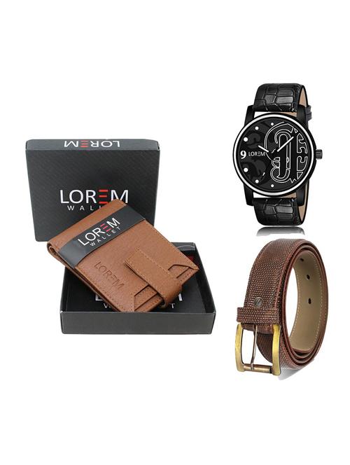 belt, wallet & watch gift combo - 19274035 - Very Small Image - 1