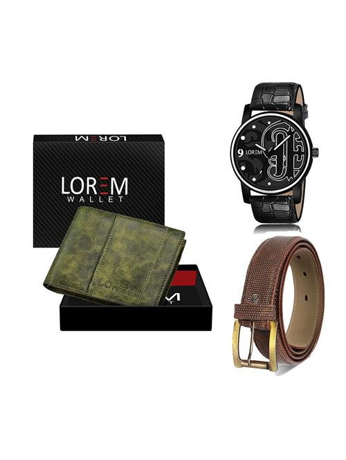 belt, wallet & watch gift combo - 19274043 - Very Small Image - 1