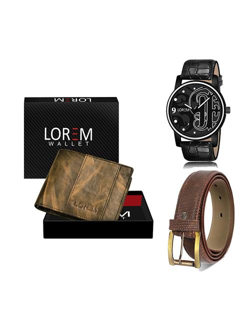 belt, wallet & watch gift combo - 19274045 - Very Small Image - 1