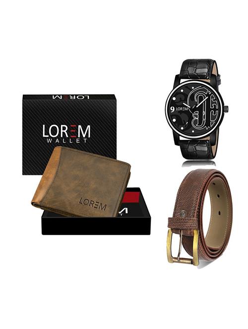 belt, wallet & watch gift combo - 19274051 - Very Small Image - 1