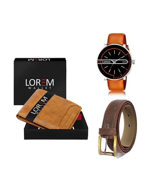 belt, wallet & watch gift combo - 19274076 - Very Small Image - 1